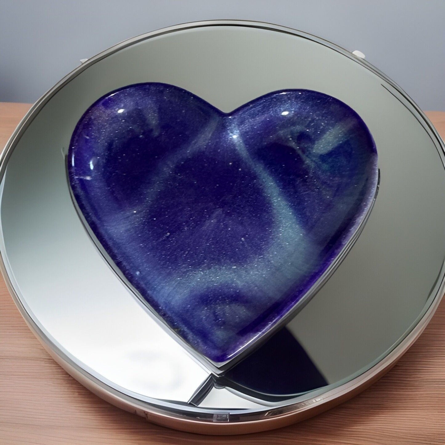 Unique Heart Shaped Mini Tray Candle Or Ring Holder Handmade