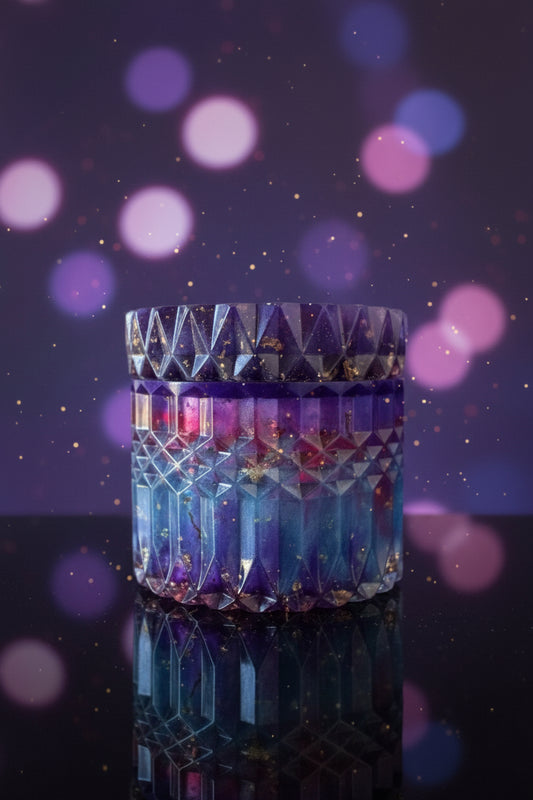 Purple Resin Keepsake Jar with Lid | Decorative Trinket & Jewellery Storage