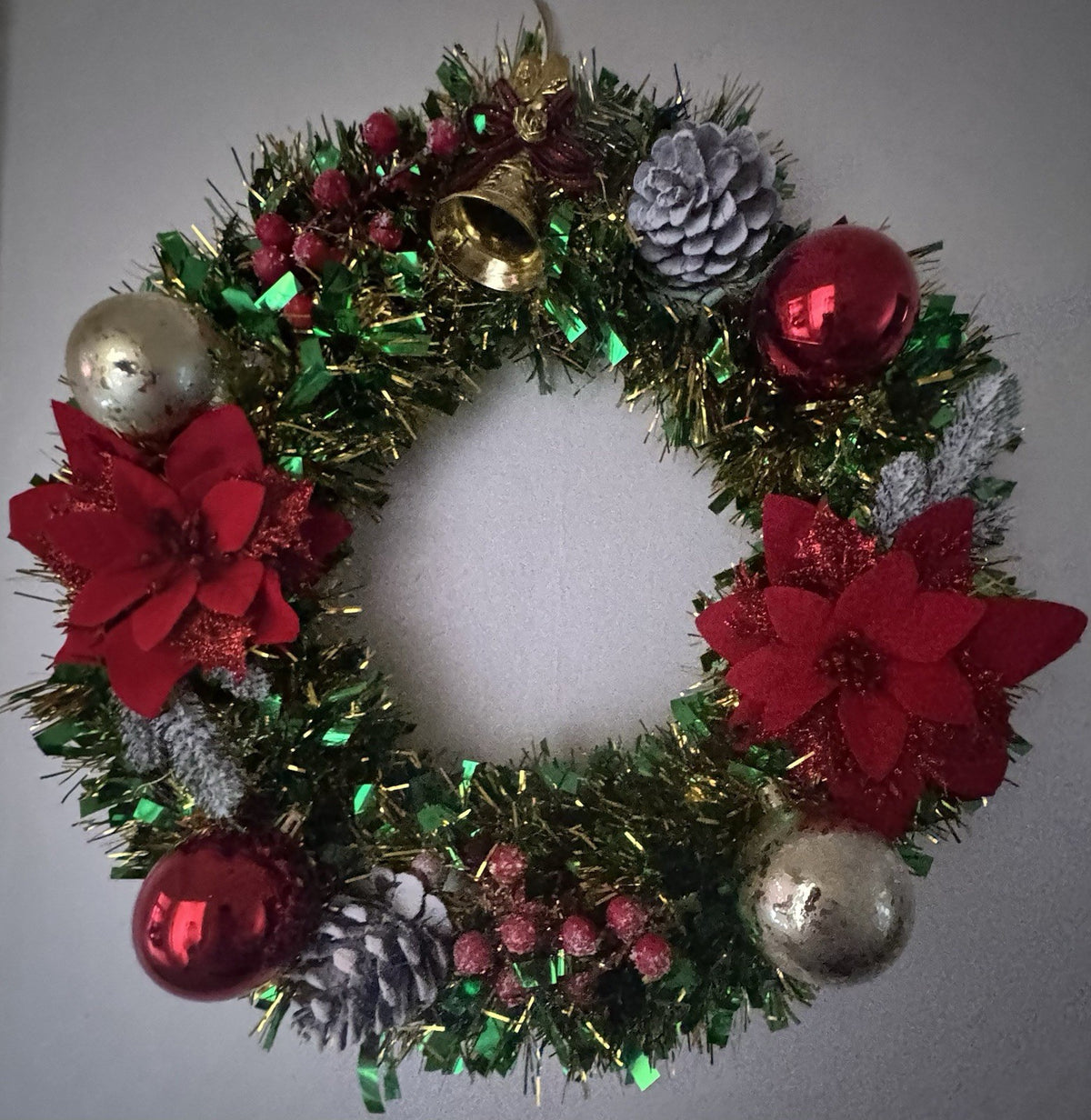 Christmas Wreath Green and Red with Lights for Front Door Uk Christmas Decor