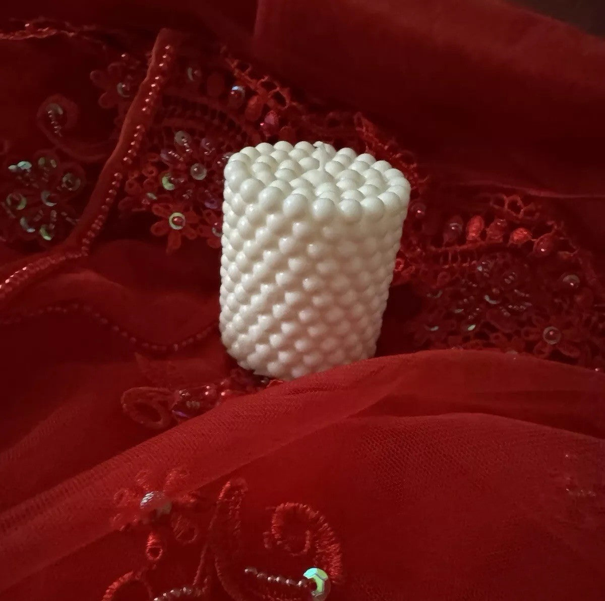 Handmade Vanilla Scented Bubble Candle – Unique Decorative Soy Wax Candle, Relax