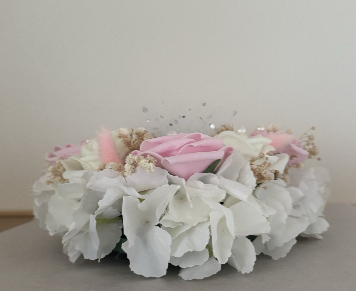 Heart Shaped Wreath Artificial Roses With Dried Flowers For All Occasions