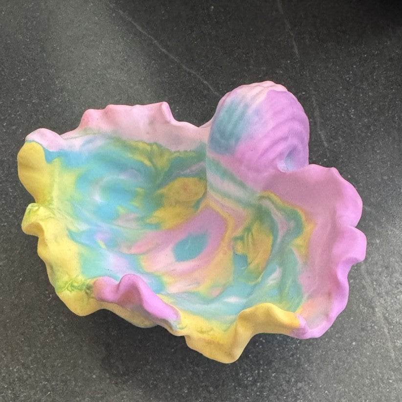 Jewellery Holder Tray Valet Station Handmade Shell Design Eco Resin Plaster
