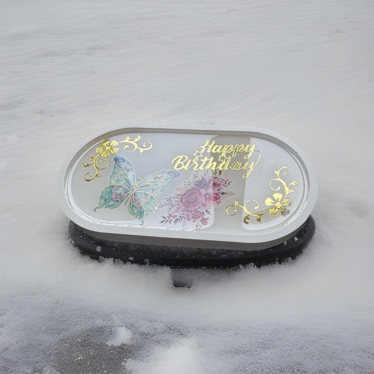 Personalised Gift For Friend Butterfly Happy Birthday Valet Tray