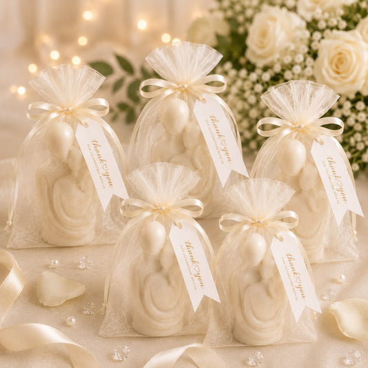 Handmade Vanilla Scented Couple Hug Candle | Romantic Gift | Wedding Favour | Bridal Shower | Anniversary Decor
