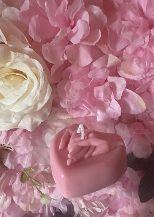 Valentine’s Day Love holding hands scented candles