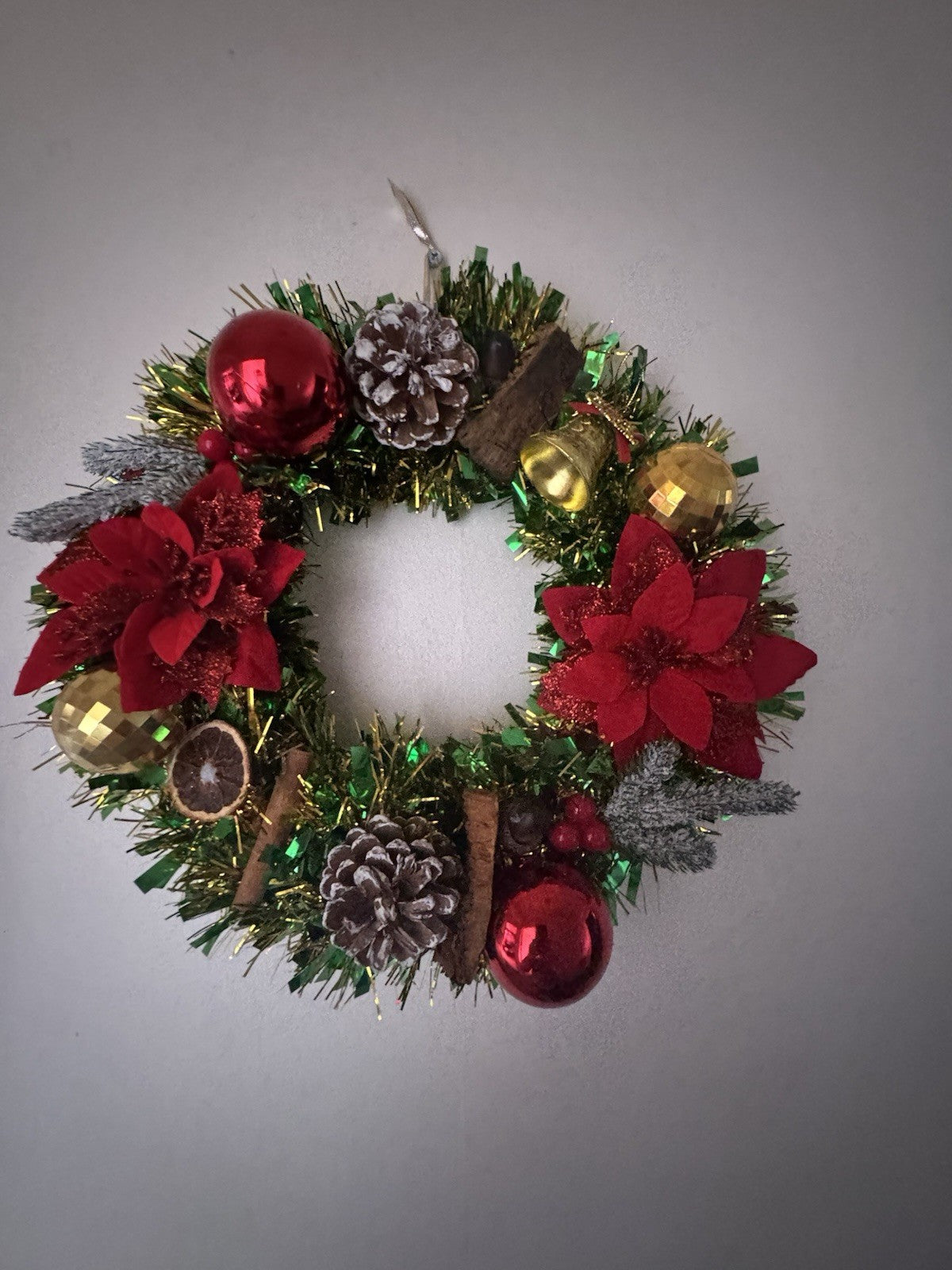 Christmas Wreath Green and Red with Lights for Front Door Uk Christmas Wreath