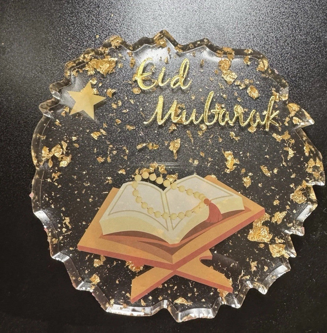 Eid Mubarak Gifts Islamic Muslim Family Gift Resin Plaque With Stand Home Decor