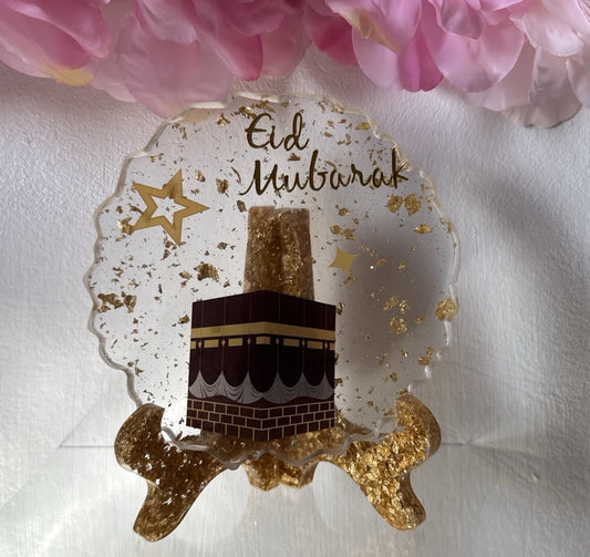 Eid Mubarak Gifts Islamic Muslim Family Gift Resin Plaque with stand