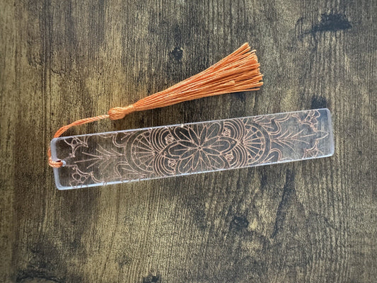 Bookmarks Clear Background  And Gold Embossed Stripe