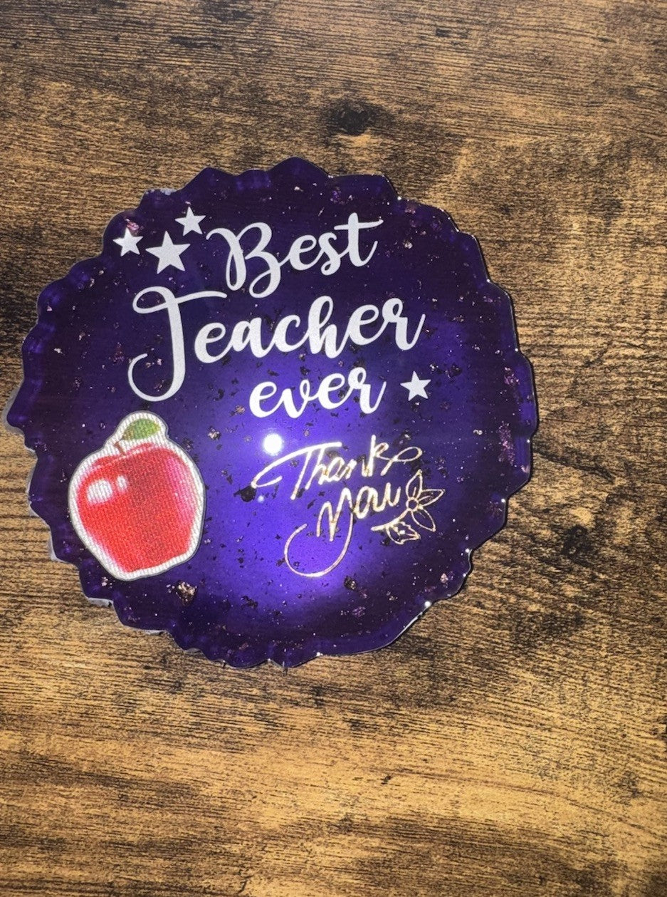 Thank You Teacher Coaster Best Teacher Ever Appreciation Day Gift