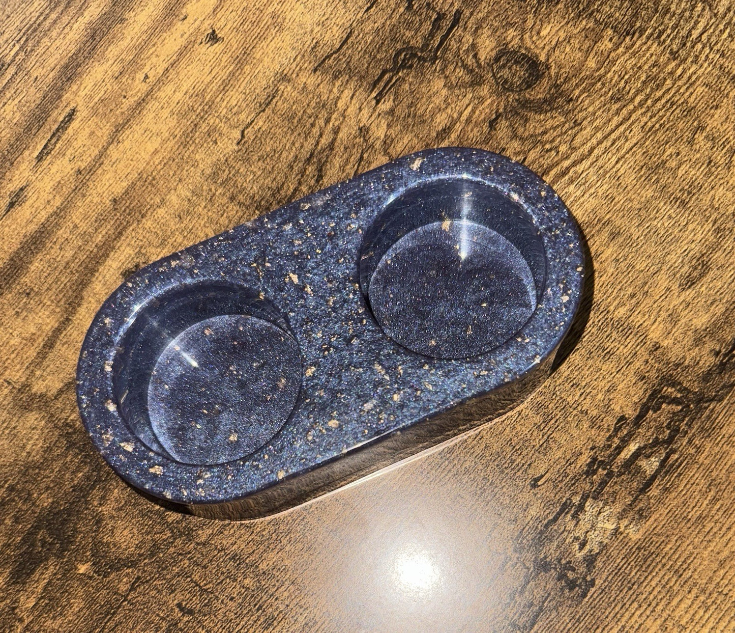 Resin Tea Light 2 Holder Candle Holder Fig Colour Purple New Home Decor