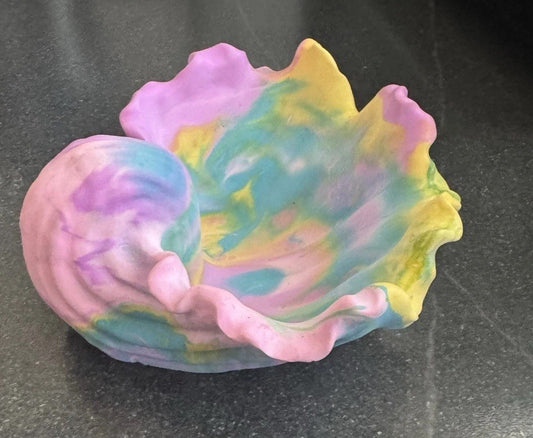 Jewellery Holder Tray Valet Station  Handmade Shell Design Eco Resin Plaster