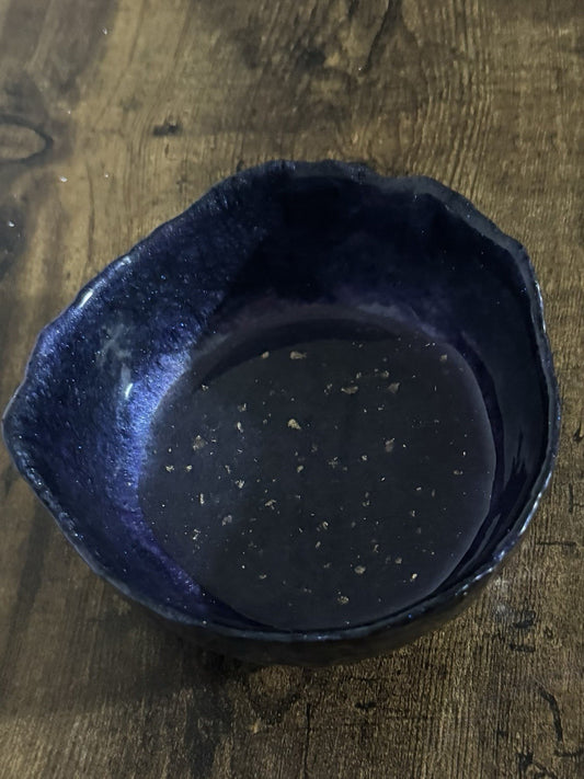 Decorative Resin Bowl Candy Dish Fig Colour Purple Black Gold Home Decor Gift Uk