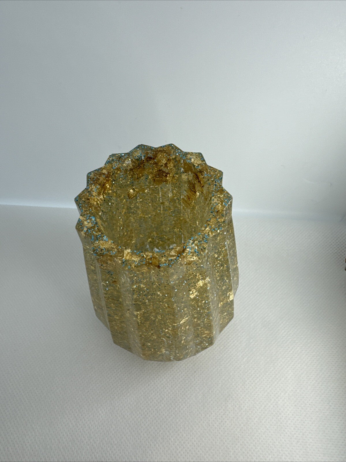 Small Resin Vase for Artificial Flowers or Air Plants – Handmade Decorative