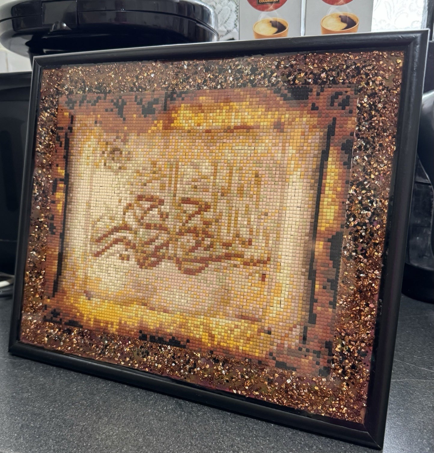 Islamic Wedding Gift Wall Decoration Diamond Painting Art Sealed With Resin