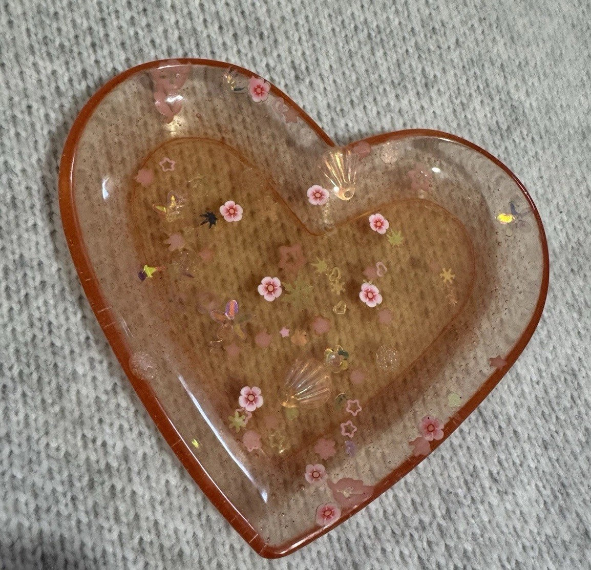 Unique Heart  Shaped Mini Tray Candle Or Ring Holder Handmade
