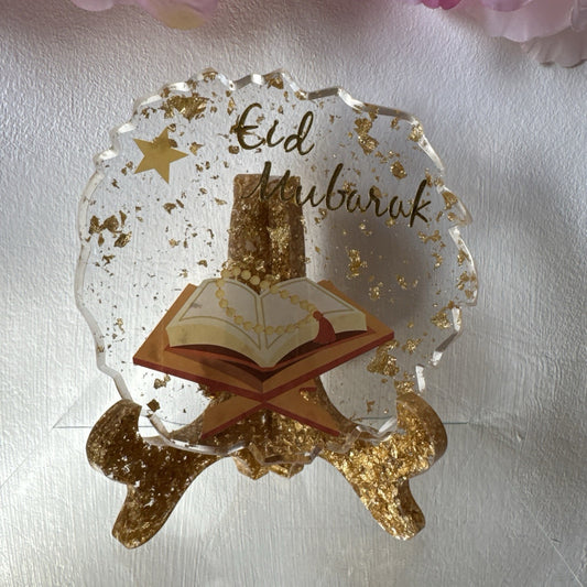 Eid Mubarak Gifts Islamic Muslim Family Gift Resin Plaque With Stand Home Decor