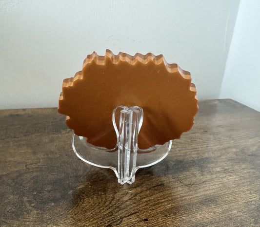 Handmade Resin Christmas Coaster with Stand – Festive Home Decor Gift
