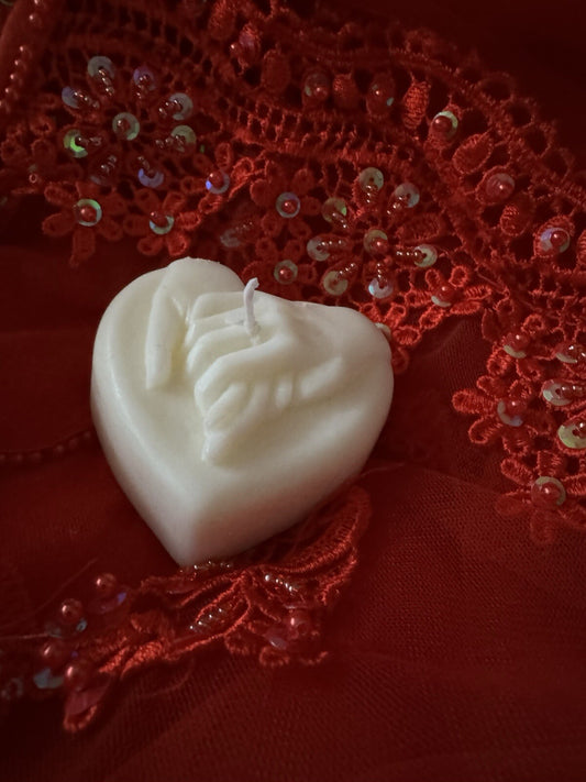 Valentine’s Day Love holding hands scented candles