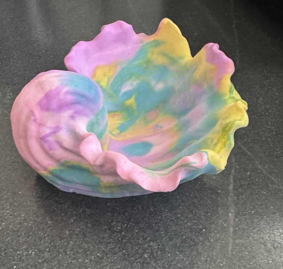 Jewellery Holder Tray Valet Station  Handmade Shell Design Eco Resin Plaster