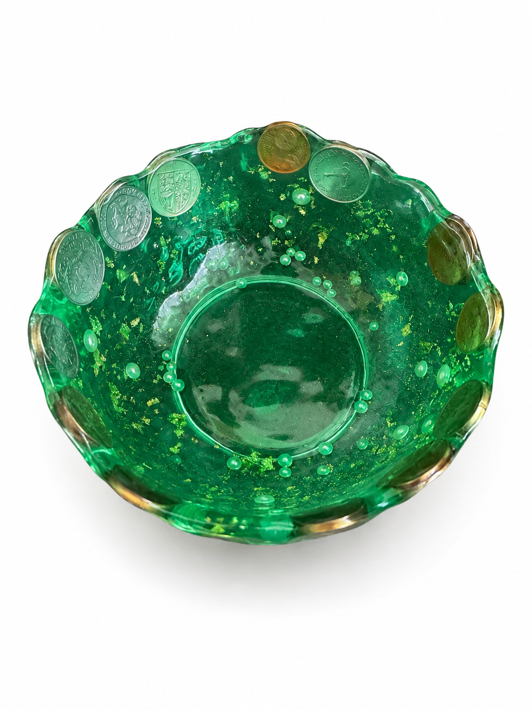 Feng Shui Money Bowl – Green Wealth & Good Luck Decor