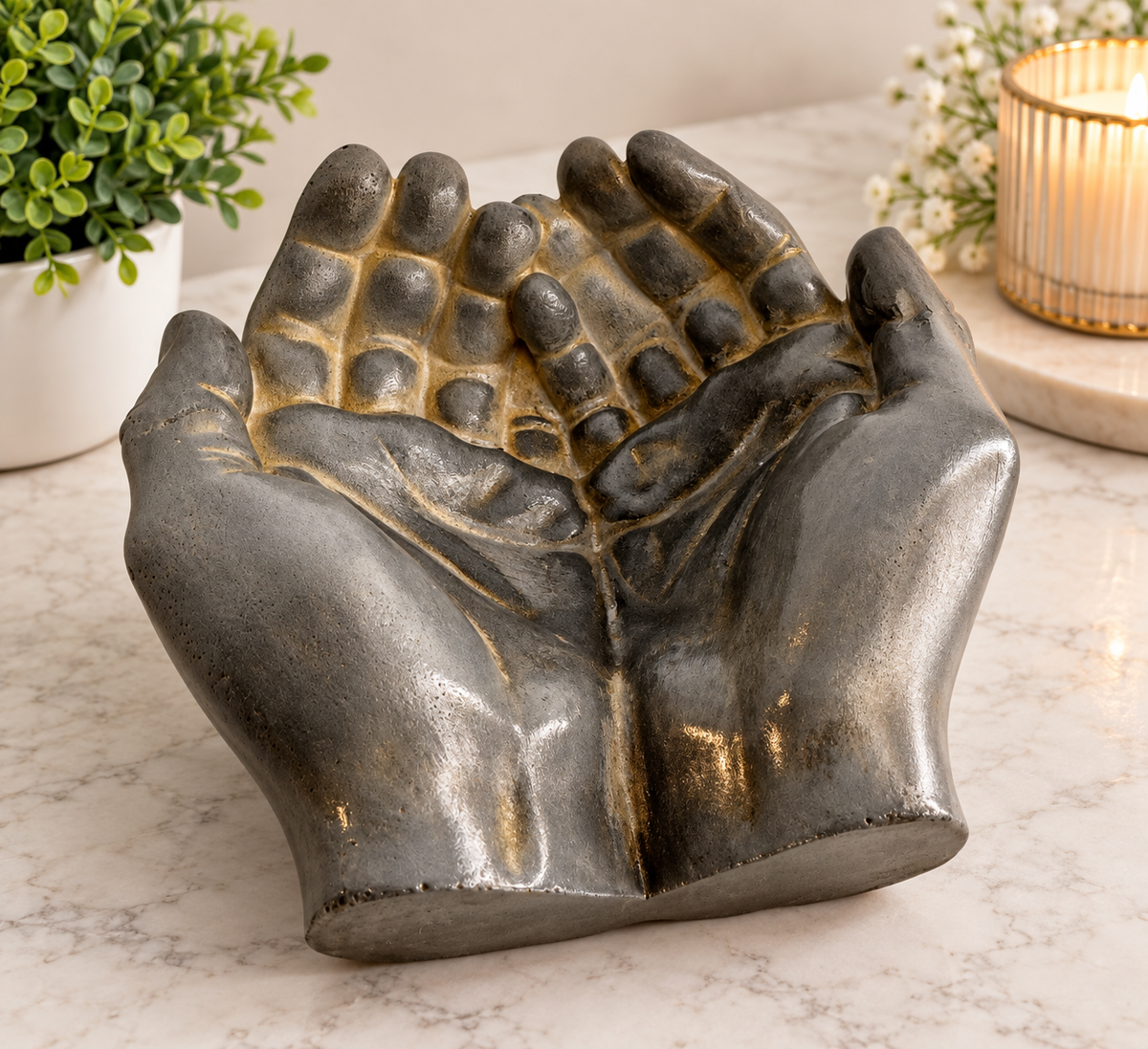 Hand Shaped Decorative Keepsake Holder | Jewellery, Ring & Key Holder | Home Décor