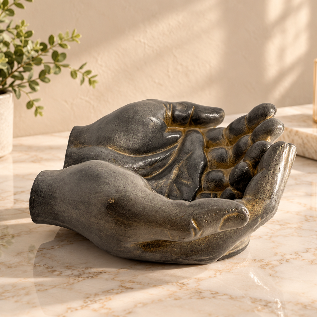 Hand Shaped Decorative Keepsake Holder | Jewellery, Ring & Key Holder | Home Décor