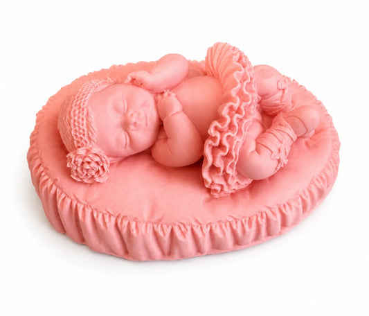 Baby Christening Favour – Handmade Resin Baptism Keepsake Gift, Pink or Blue