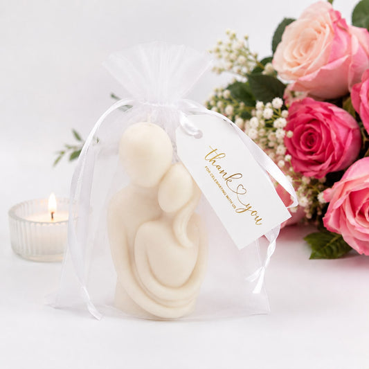 Handmade Vanilla Scented Couple Hug Candle | Romantic Gift | Wedding Favour | Bridal Shower | Anniversary Decor