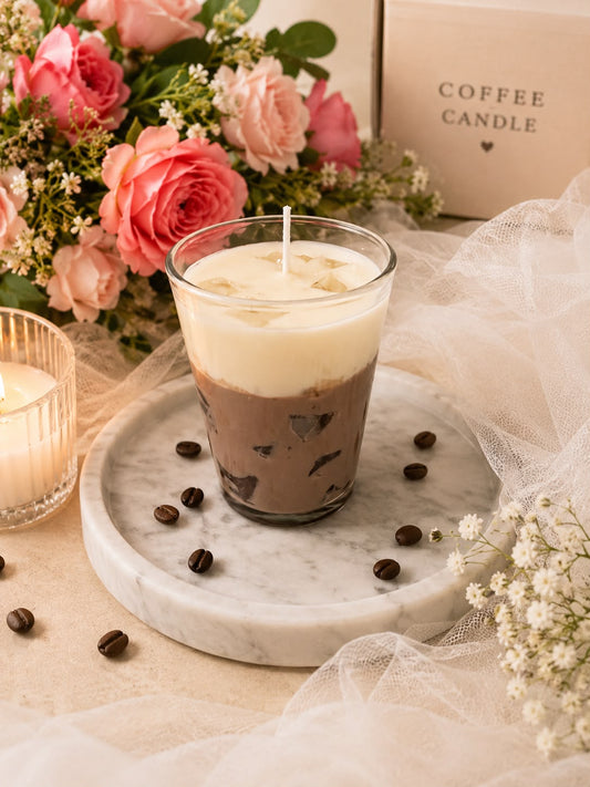 Handmade Iced Coffee Candle | Coffee Scented Soy Wax Candle | Coffee Lover Gift | OfstyGlow
