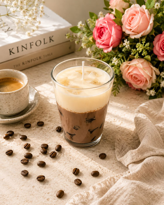 Handmade Iced Coffee Candle | Coffee Scented Soy Wax Candle | Coffee Lover Gift | OfstyGlow