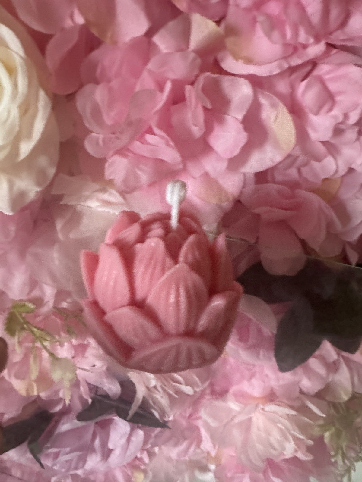 Pink Lotus Flower Handmade Scented Candle