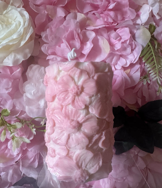 Rose Scented Flower Candle