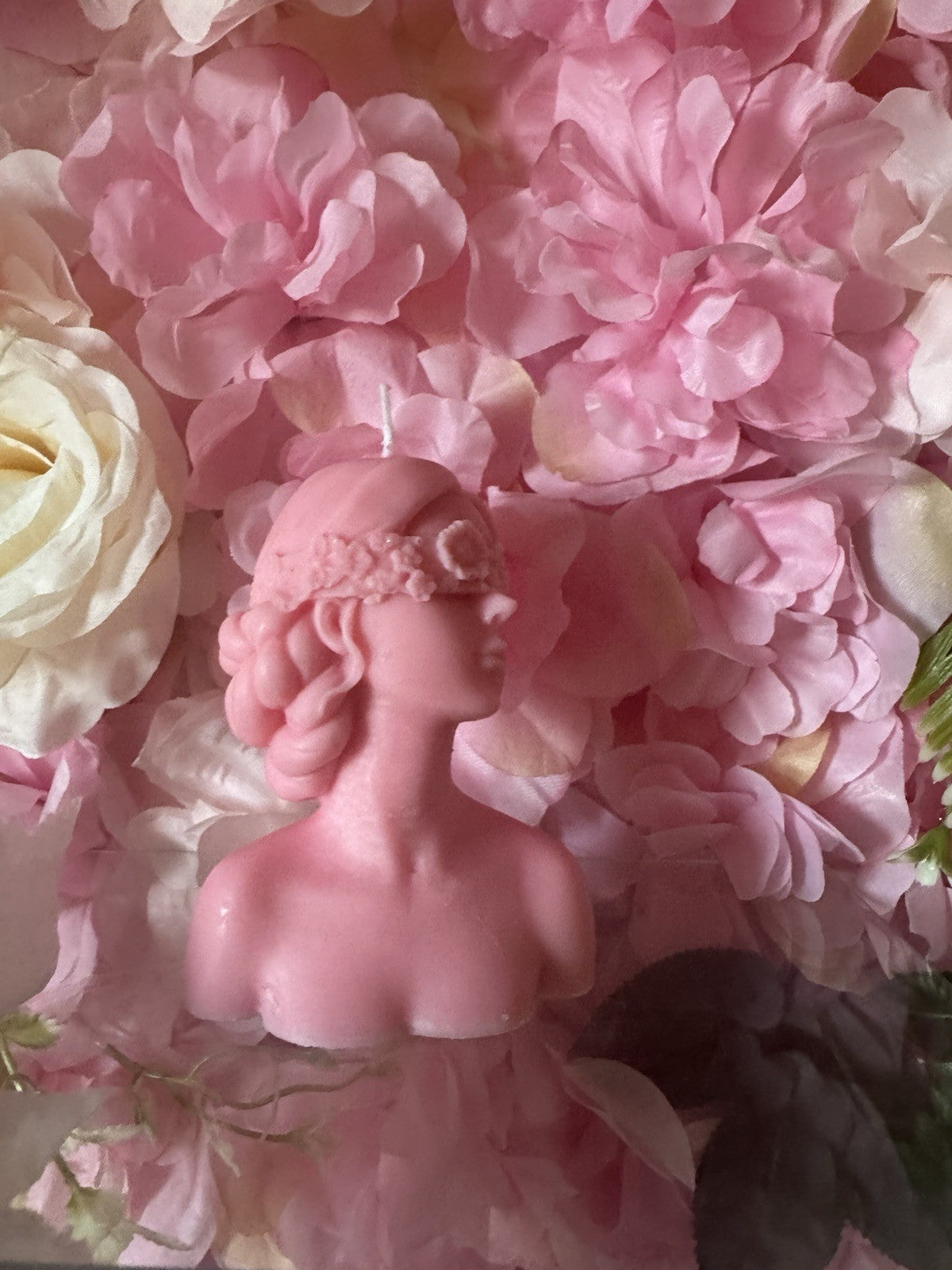 Blindfolded Lady Candle Rose Scented
